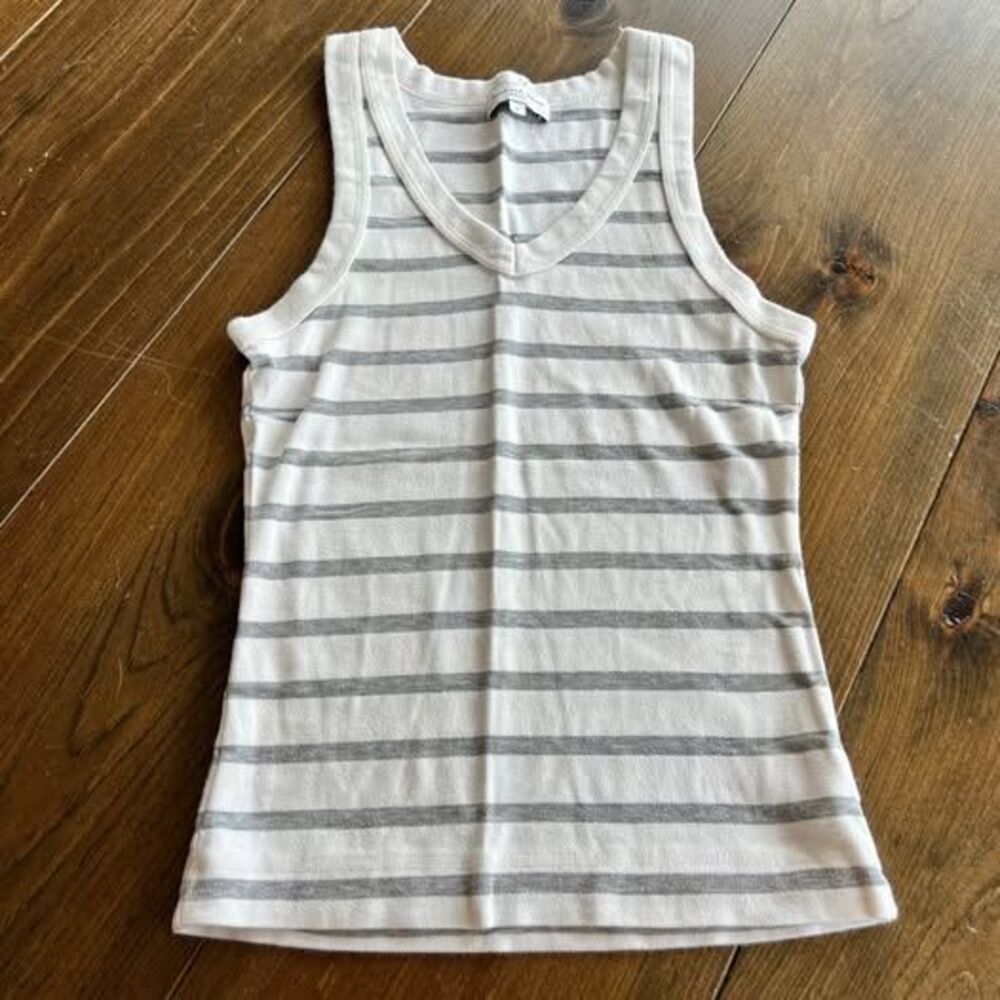 Zara striped v-neck tank top-small
